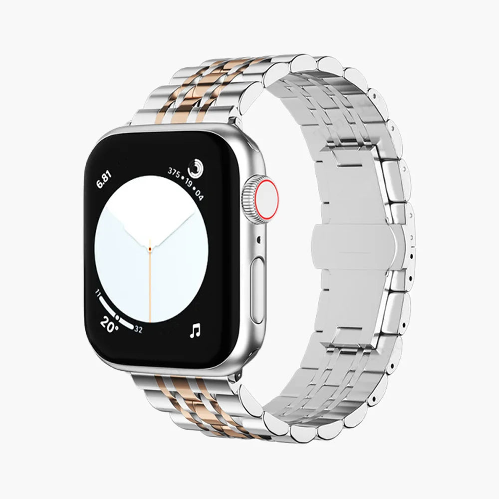 Link Strap Trenzada Silver/Rose Gold