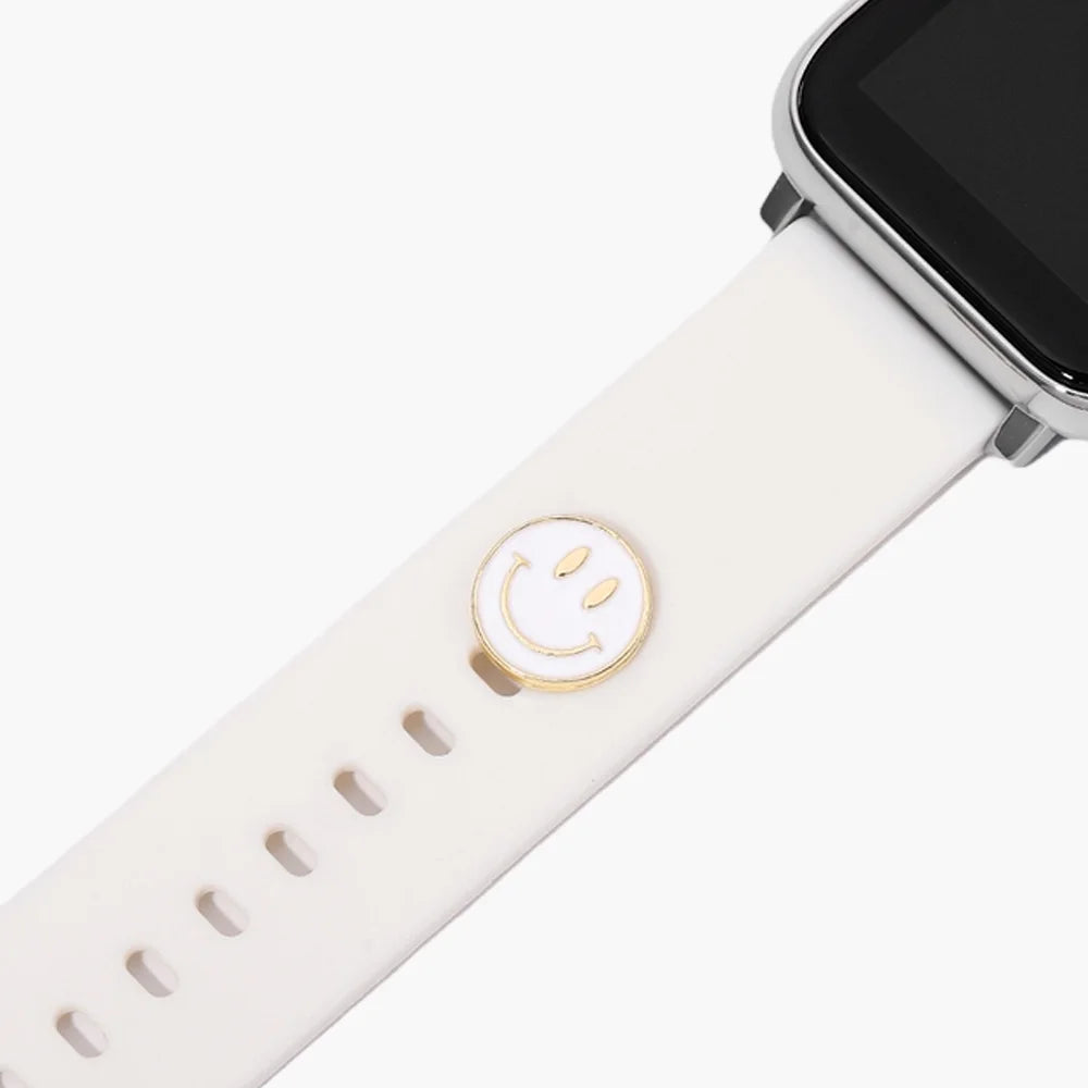 Pin White Happy Face