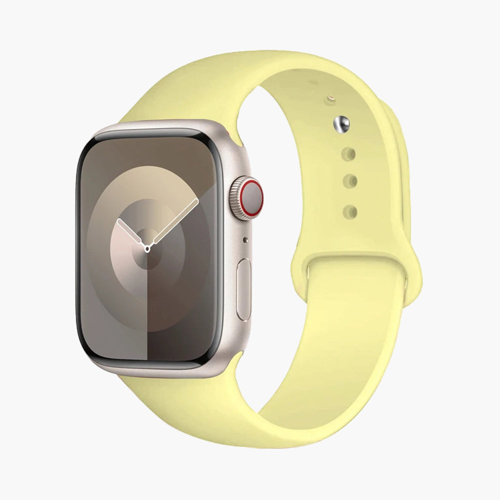 Correa Silicón Tipo Apple Lemon Cream iWatch